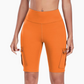 Short de motard extensible à taille haute pour femmes