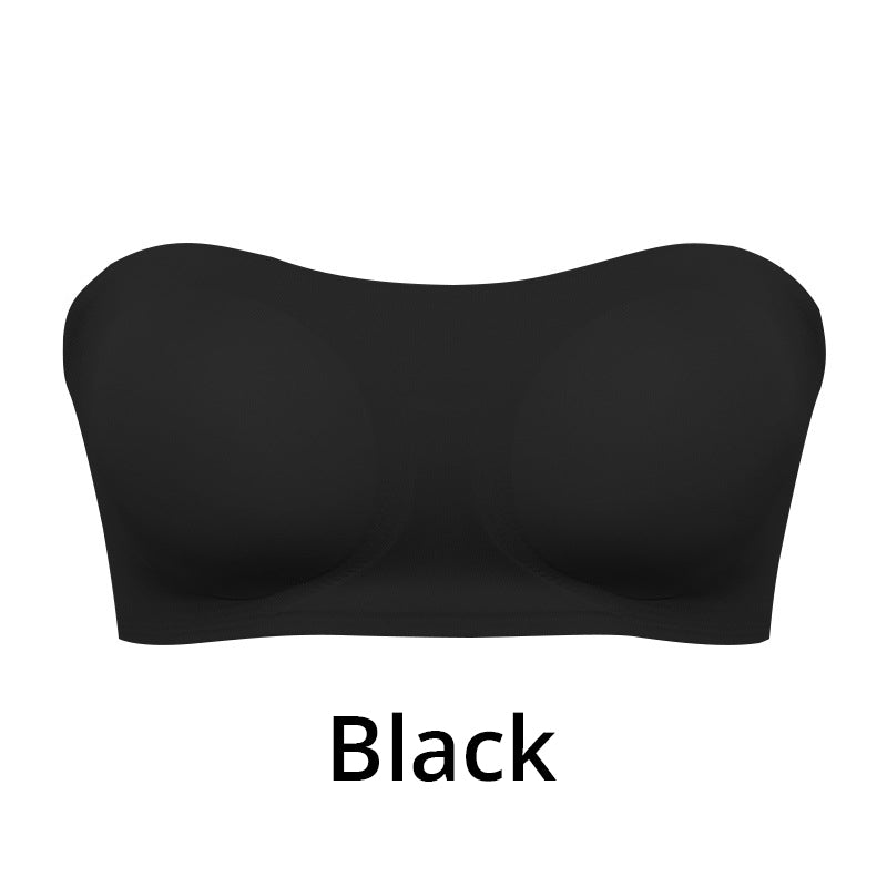 👙✨ PROMO FLASH 50% ! Soutien-Gorge Bandeau Sans Armatures – Fermeture Latérale, Sans Bretelles, Coussinets Amovibles, 5 Couleurs, Tailles S-XL, Idéal Dos Nu 💫