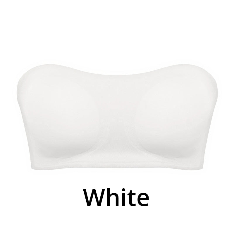 👙✨ PROMO FLASH 50% ! Soutien-Gorge Bandeau Sans Armatures – Fermeture Latérale, Sans Bretelles, Coussinets Amovibles, 5 Couleurs, Tailles S-XL, Idéal Dos Nu 💫