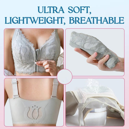 ✨Achetez-en 1 obtenez-en 1💞Soutien-gorge ultra souple avec fermeture éclair à l'avant et sans armatures