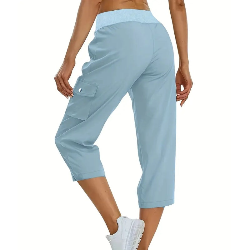💐50% DE RÉDUCTION ! Pantalon Cargo 3/4 Taille Haute – Cordon de Serrage Ajustable pour un Confort Total 🌿🌸【Offre Flash】