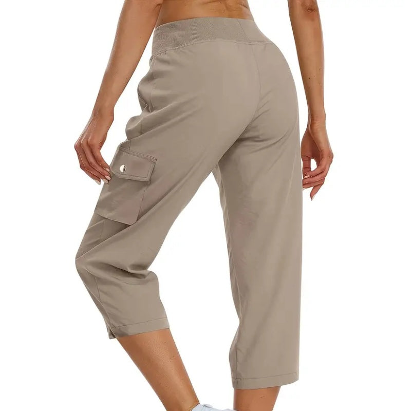 💐50% DE RÉDUCTION ! Pantalon Cargo 3/4 Taille Haute – Cordon de Serrage Ajustable pour un Confort Total 🌿🌸【Offre Flash】