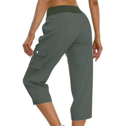 💐50% DE RÉDUCTION ! Pantalon Cargo 3/4 Taille Haute – Cordon de Serrage Ajustable pour un Confort Total 🌿🌸【Offre Flash】