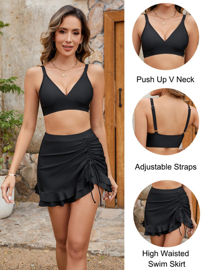 👙2026 Nouveau Type 49% DE RÉDUCTION💥Ensembles de bikinis taille haute Femmes Contrôle de l'abdomen Gingham