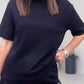 Top uni pour dames avec manches courtes ＆ Ensemble deux pièces avec pantalon