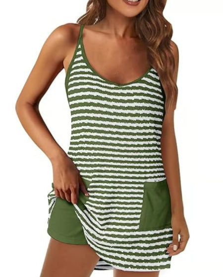 🔥NOUVEAU STYLE ÉTÉ 2026 -50%🎁Robe d'été sans manches avec short pour femme