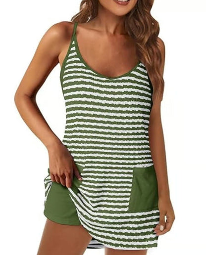 🔥NOUVEAU STYLE ÉTÉ 2026 -50%🎁Robe d'été sans manches avec short pour femme