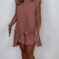 Tenues 2 pièces pour femmes : Top tunique plissé et short