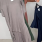 Tenues 2 pièces pour femmes : Top tunique plissé et short