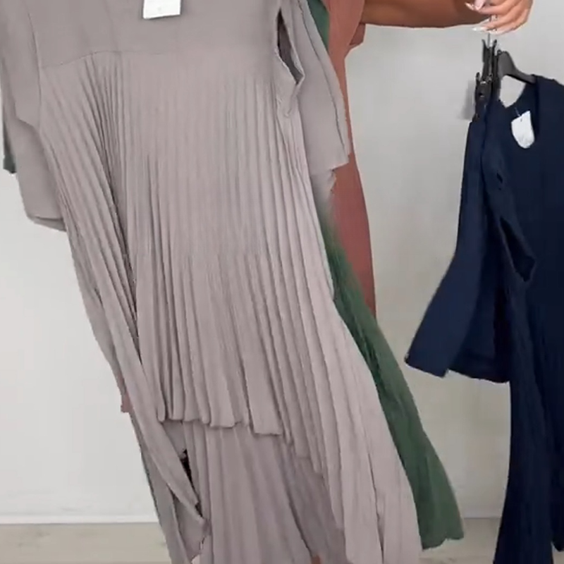 Tenues 2 pièces pour femmes : Top tunique plissé et short