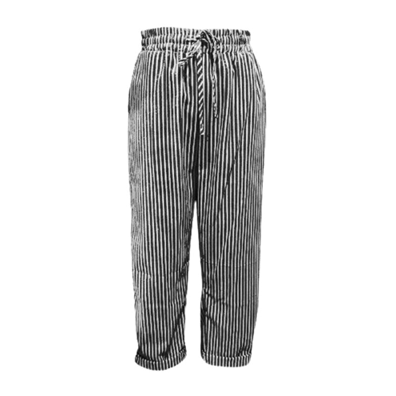 💕Que devrais-je porter demain ?💕Un pantalon rayé en lin et coton pour femme