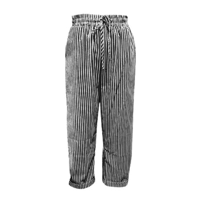 💕Que devrais-je porter demain ?💕Un pantalon rayé en lin et coton pour femme