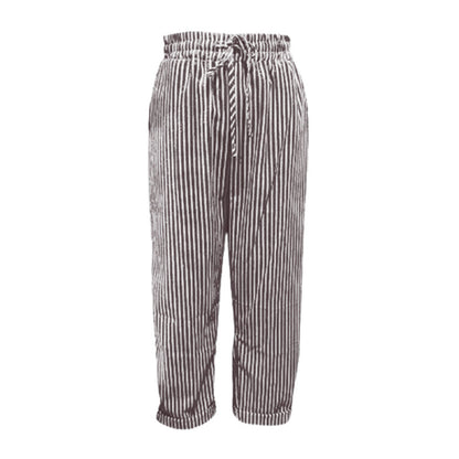 💕Que devrais-je porter demain ?💕Un pantalon rayé en lin et coton pour femme