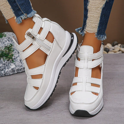 📢📢50 % DE RÉDUCTION !!⏰Sandales compensées confortables et légères avec fermeture éclair latérale