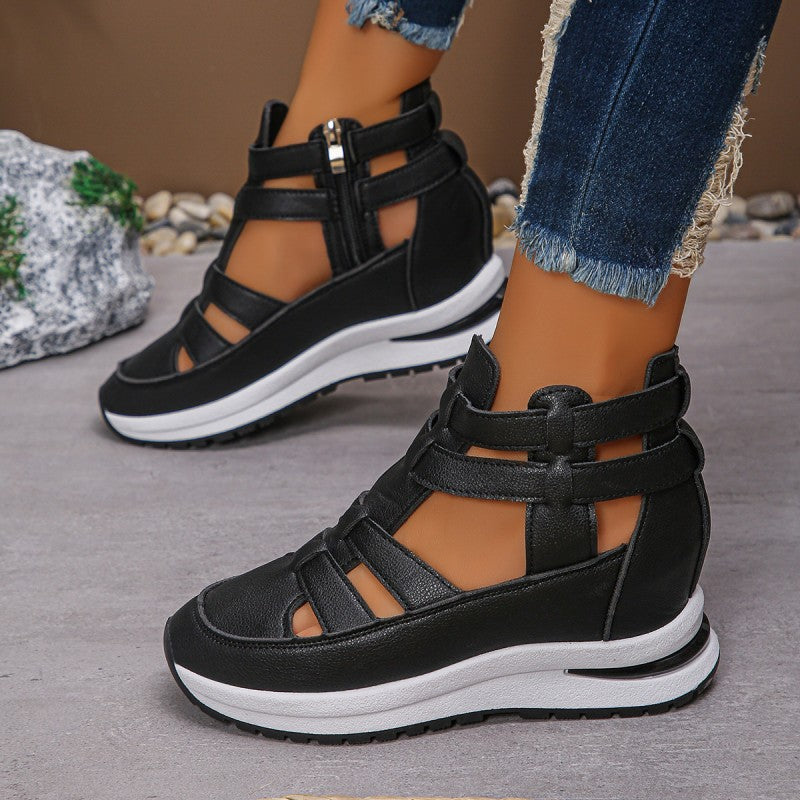 📢📢50 % DE RÉDUCTION !!⏰Sandales compensées confortables et légères avec fermeture éclair latérale