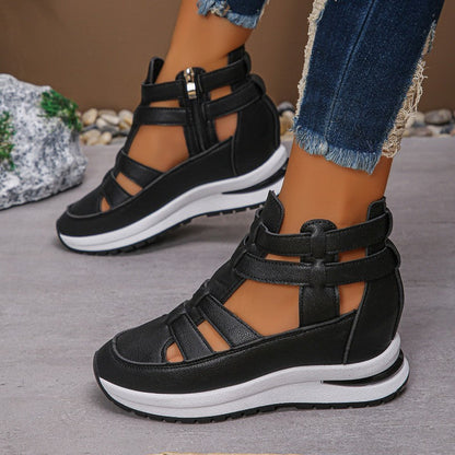 📢📢50 % DE RÉDUCTION !!⏰Sandales compensées confortables et légères avec fermeture éclair latérale