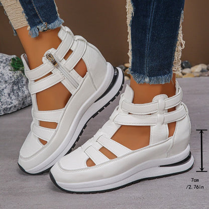📢📢50 % DE RÉDUCTION !!⏰Sandales compensées confortables et légères avec fermeture éclair latérale
