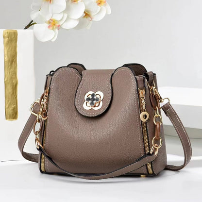 🔥Vente directe d'usine🔥Sac à bandoulière en cuir multi-poches de grande capacité pour femme à la mode