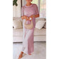 Robe longue à découpes pour femmes - ensemble deux pièces