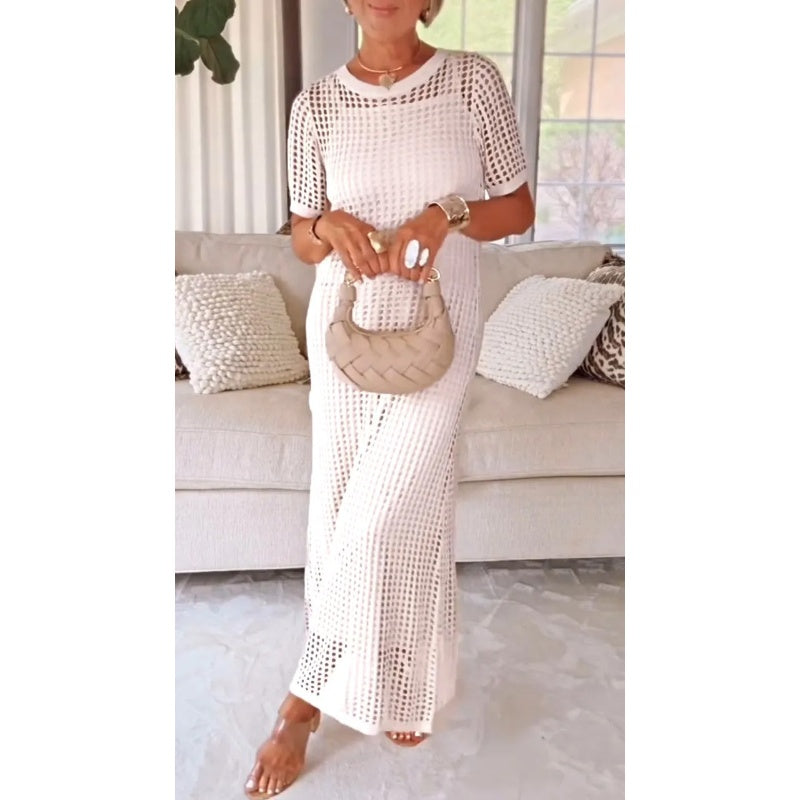 Robe longue à découpes pour femmes - ensemble deux pièces
