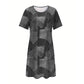 Robe décontractée pour femme à motif patchwork