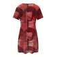 Robe décontractée pour femme à motif patchwork