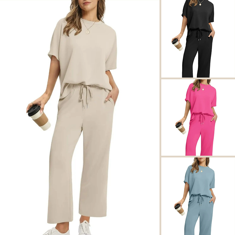 ✨️Soldes d'été - 55 % de réduction✨️Ensemble haut et pantalon décontractés et doux pour femme