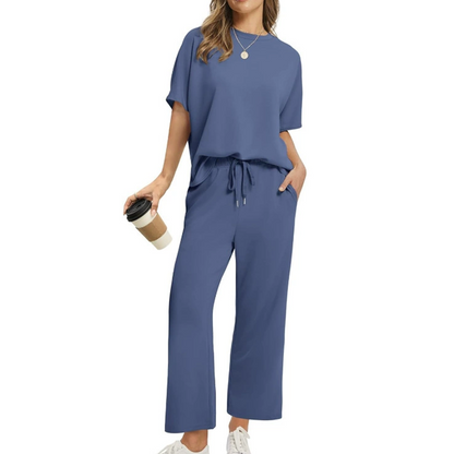 ✨️Soldes d'été - 55 % de réduction✨️Ensemble haut et pantalon décontractés et doux pour femme