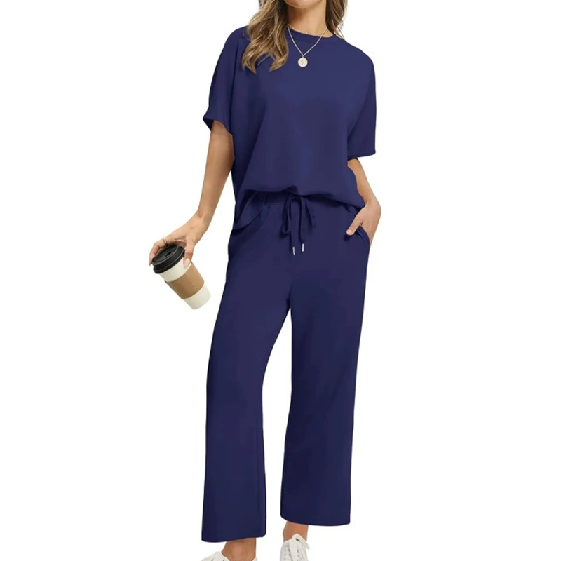 ✨️Soldes d'été - 55 % de réduction✨️Ensemble haut et pantalon décontractés et doux pour femme