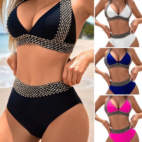 🌊 Limited Time 50% Off-Seductive Women's V-Neck Wave Swimsuit