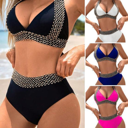 🌊 Limited Time 50% Off-Seductive Women's V-Neck Wave Swimsuit