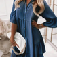 👗Robe d'été à volants en V-Cold - Look en jean léger