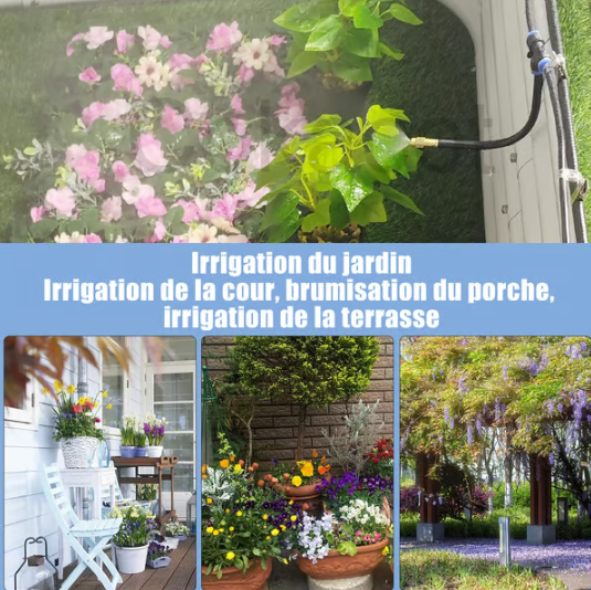 💧 PROMO LIMITÉE 50% DE RÉDUCTION ! ✨ Système d'Irrigation Automatique – Kit Complet, Économie d'Eau, 360° ✨