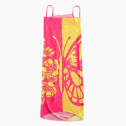 Cache-maillot de bain imprimé papillon pour femme