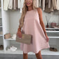 Robe décontractée sans manches en ligne A pour femmes