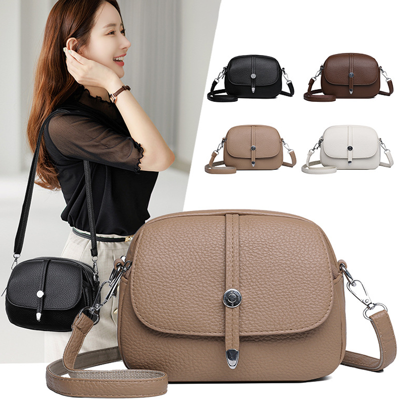 Sac léger à bandoulière de couleur unie pour femmes