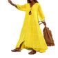 Robe longue ample à col en V pour femmes