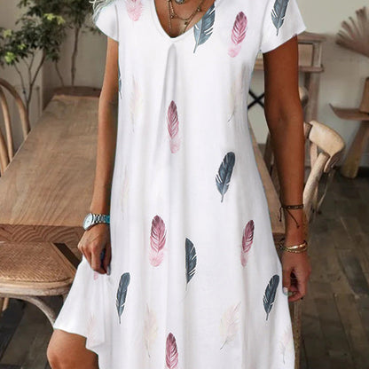 ✨ HOT SALE 2026 – 50% DE RÉDUCTION ! ⌛ Robe Longue Élégante à Col en V et Imprimé Floral pour Femme – Taille Haute, Tissu Coton Respirant & Manches Courtes – Parfaite pour l’Été, les Vacances et les Occasions Spéciales 🌸💃