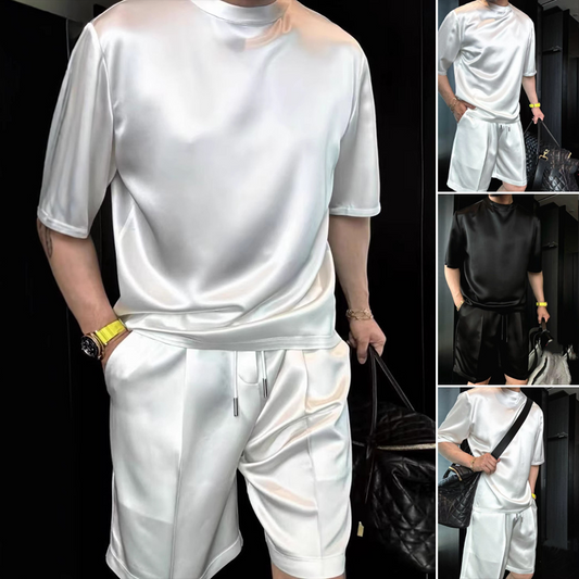 🏆Durée limitée 61% de réduction👱♂️Hommes Casual Solid Top & Shorts Set de 2 pièces