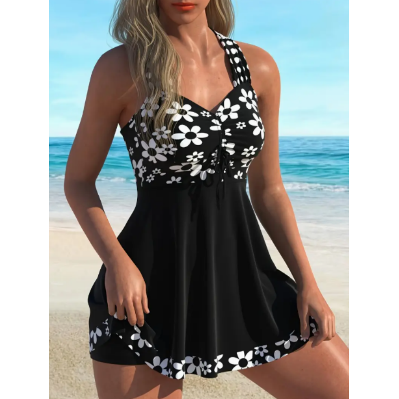 Maillots de bain Tankini à imprimé floral pour femmes avec caleçon de bain