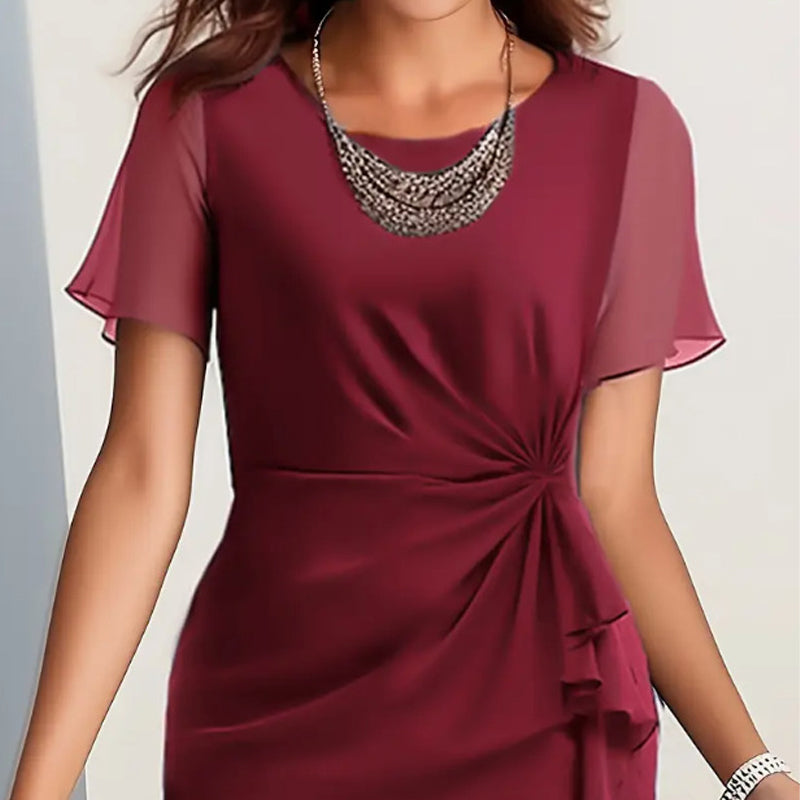 🌸Réduction limitée à 50 %🌸Robe Unie Élégante et Tendance