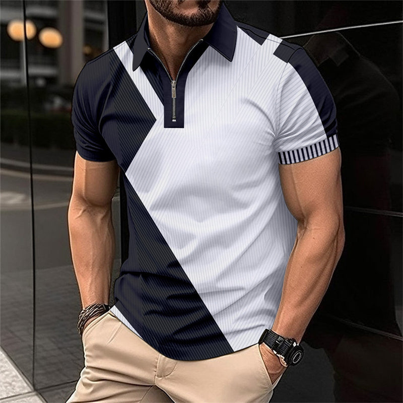 🏃‍♂️ Restez au frais tout en gardant votre style – T-shirt pour homme à fermeture éclair quart de longueur, respirant et tendance ✨