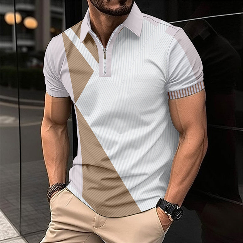🏃‍♂️ Restez au frais tout en gardant votre style – T-shirt pour homme à fermeture éclair quart de longueur, respirant et tendance ✨