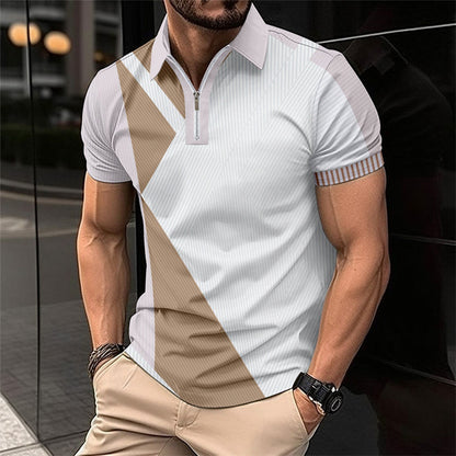 🏃‍♂️ Restez au frais tout en gardant votre style – T-shirt pour homme à fermeture éclair quart de longueur, respirant et tendance ✨