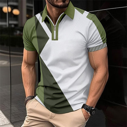 🏃‍♂️ Restez au frais tout en gardant votre style – T-shirt pour homme à fermeture éclair quart de longueur, respirant et tendance ✨