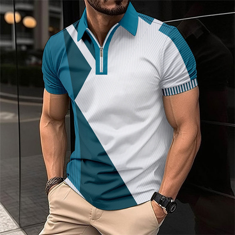 🏃‍♂️ Restez au frais tout en gardant votre style – T-shirt pour homme à fermeture éclair quart de longueur, respirant et tendance ✨