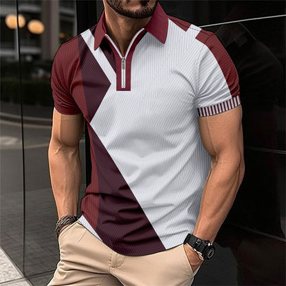 🏃‍♂️ Restez au frais tout en gardant votre style – T-shirt pour homme à fermeture éclair quart de longueur, respirant et tendance ✨