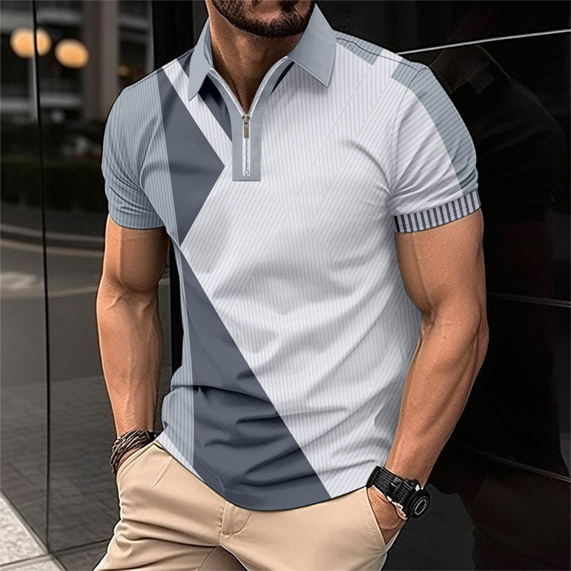 🏃‍♂️ Restez au frais tout en gardant votre style – T-shirt pour homme à fermeture éclair quart de longueur, respirant et tendance ✨