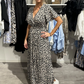 🥳durée limitée, demi-tarif🥰Robe longue imprimé léopard pour femme
