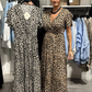 🥳durée limitée, demi-tarif🥰Robe longue imprimé léopard pour femme